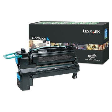Lexmark™ C792a4cg Return Program Toner, 6,000 Page-yield, Cyan freeshipping - TVN Wholesale